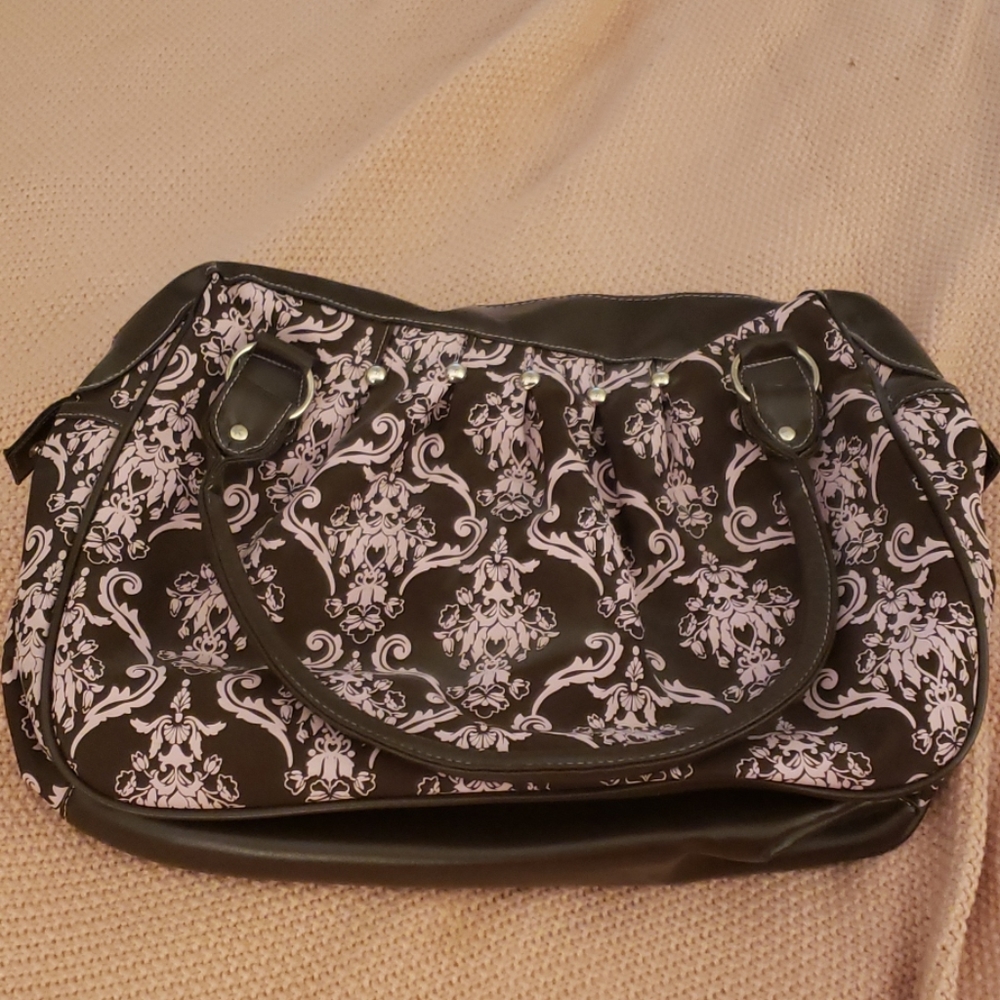 Brown and pink diaper bag - new without tags